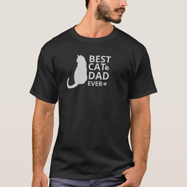 T-shirt Meilleur Chat Papa Jamais mignonne Animaux Kittens (Devant)
