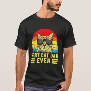 T-shirt Meilleur Chat Papa Jamais Vintage Bump Fit Fête de