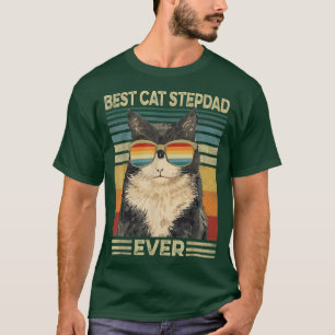T-shirt Meilleur Chat Stepdad Jamais Rétro Vintage Chat Pa