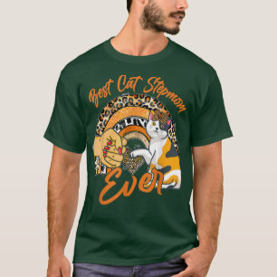 T-shirt Meilleur Chat StepMom Ever Drôle Chat Leopard Rain