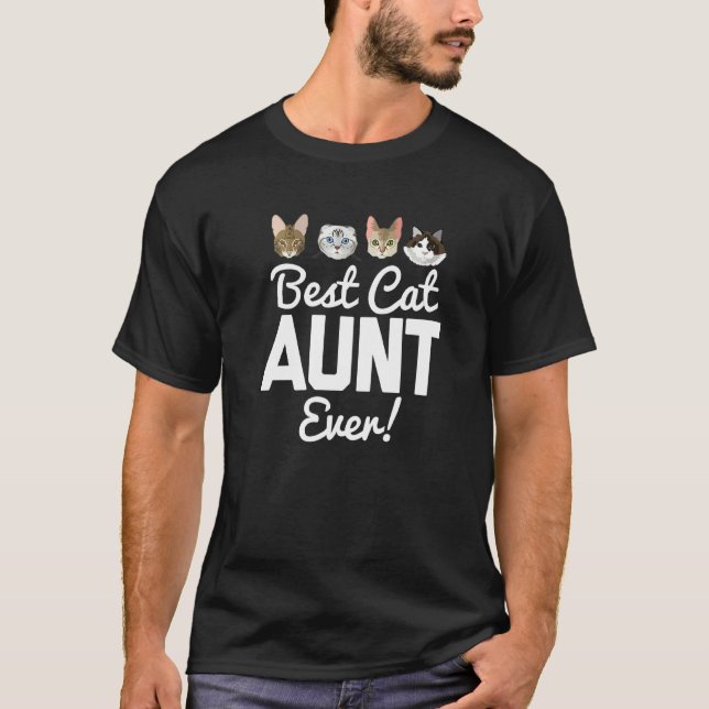 T-shirt Meilleur Chat Tante jamais jumelé Famille Kitty (Devant)