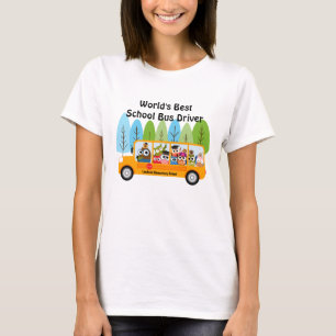 T-shirt Meilleur chauffeur de bus scolaire au monde de Cut