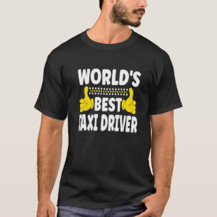 T-shirt Meilleur chauffeur de taxi au monde Titre de l'emp