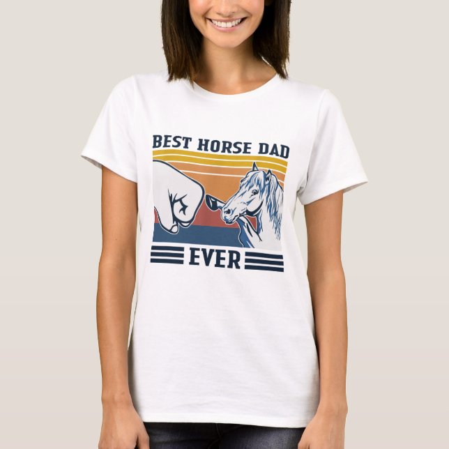 T-shirt Meilleur Cheval Papa Jamais Drôle Cheval Amoureux  (Devant)