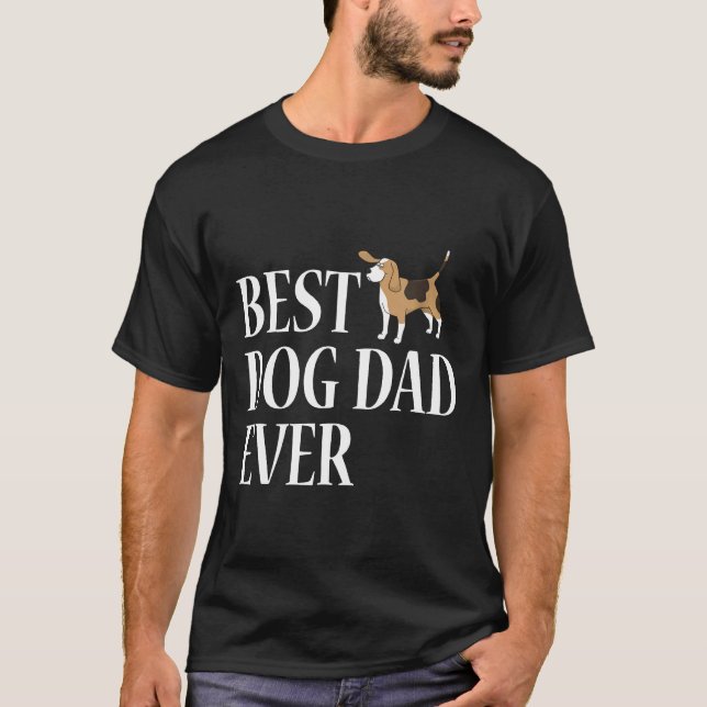 T-shirt Meilleur Chien Beagle Papa Jamais T (Devant)