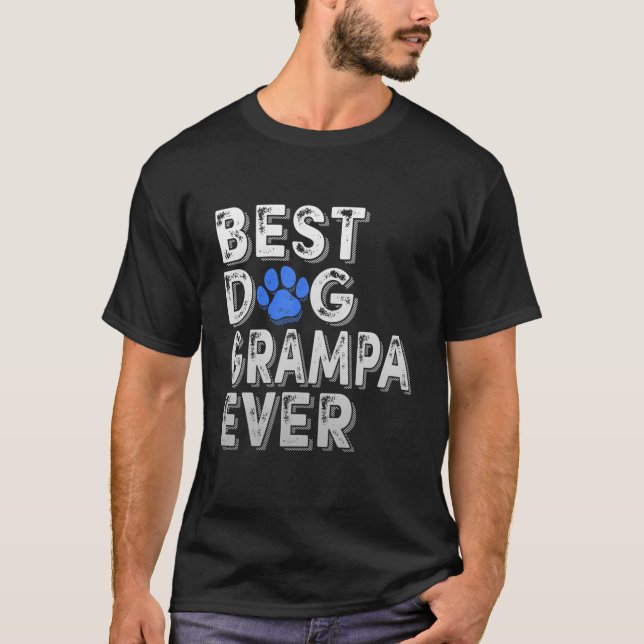 T-shirt Meilleur Chien Grampa Jamais Teny Famille Amusante (Devant)
