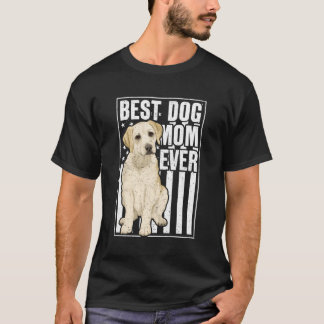 T-shirt Meilleur Chien Maman Jaune Labrador Retriever