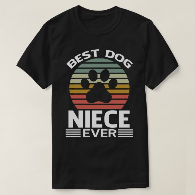 T-shirt Meilleur chien NIECE jamais Vintage (Design devant)