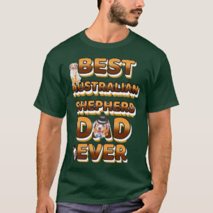 T-shirt Meilleur Chien Papa Jamais Australian Shepherd