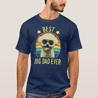 T-shirt Meilleur Chien Papa Jamais Bichon Frise Fête des p