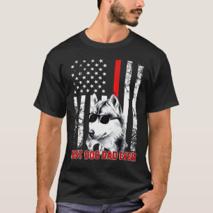 T-shirt Meilleur Chien Papa Jamais Husky Chien Papa USA Dr