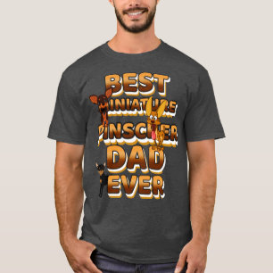 T-shirt Meilleur Chien Papa Jamais Miniature Pinscher