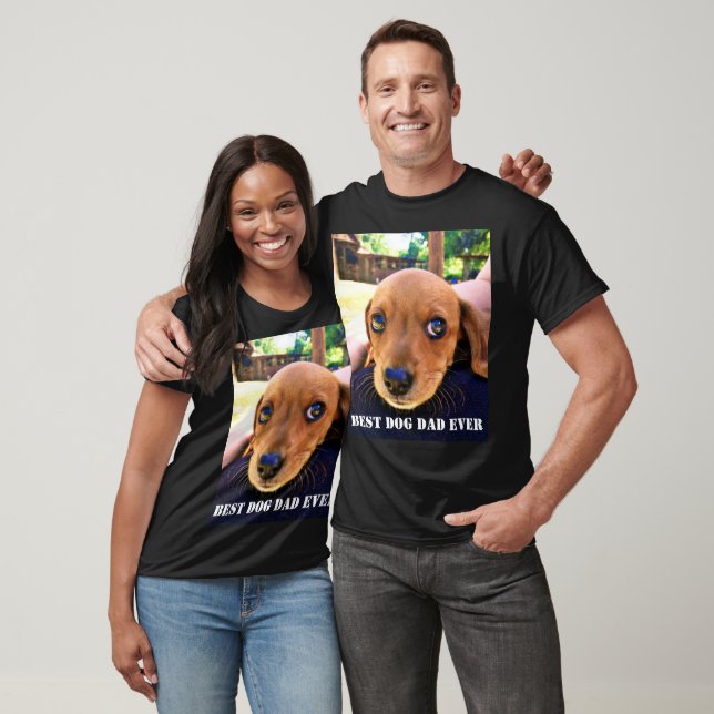 T-shirt Meilleur Chien Papa Jamais Photo Chiens Cadeaux An (Unisexe)