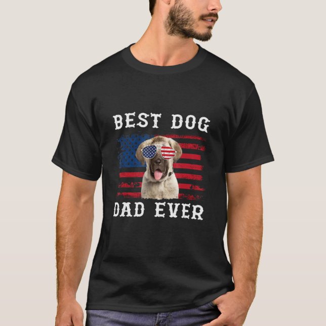 T-shirt Meilleur Chien Papa Joyeux Fête des pères 1 (Devant)