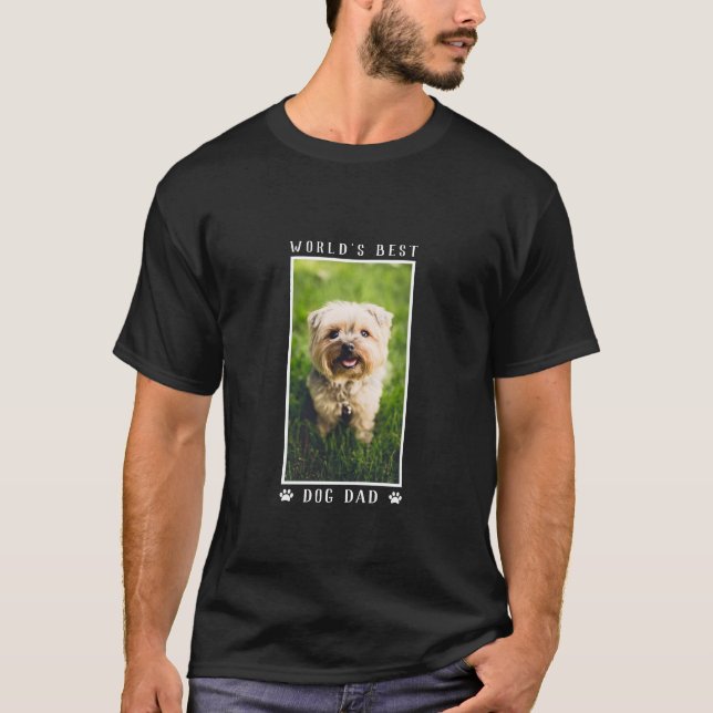 T-shirt Meilleur Chien Papa Portrait Portrait de Portrait  (Devant)