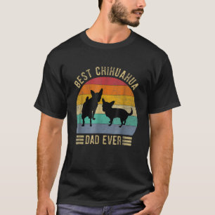 T-shirt Meilleur Chihuahua Papa Jamais Rétro Vintage Chien