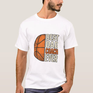 T-shirt Meilleur Coach Papa Ever Basket Vintage Vector Des