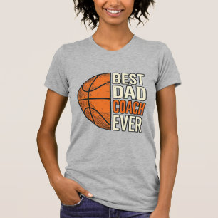T-shirt Meilleur Coach Papa Ever Basket Vintage Vector Des