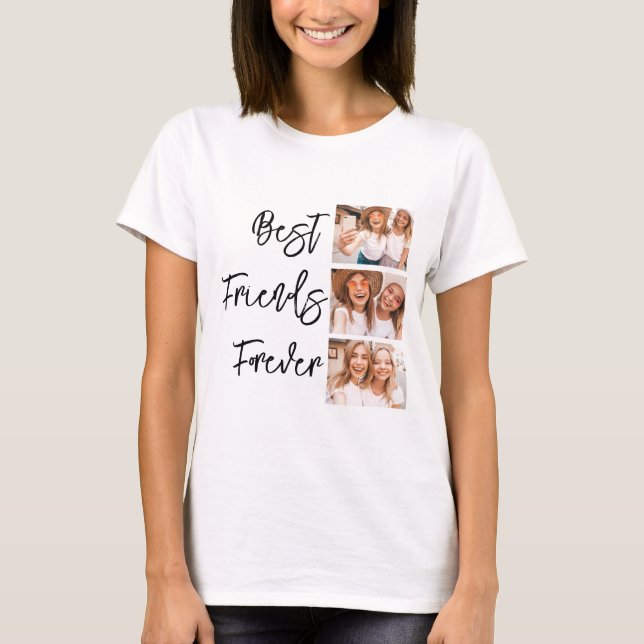 T-shirt Meilleur Collage photo des amis pour toujours (Devant)
