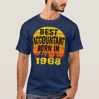 T-shirt Meilleur Comptable Né En 1968 Anniversaire Vintage