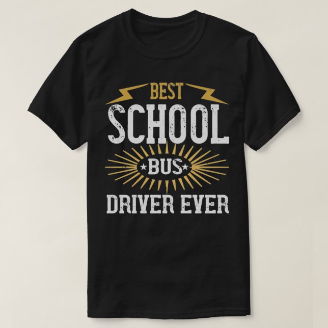 T-shirt Meilleur conducteur d'autobus scolaire (Design devant)