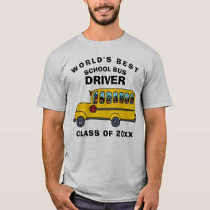 T-shirt Meilleur conducteur de bus scolaire au monde