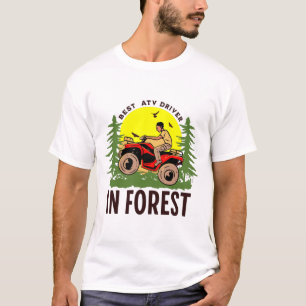 T-shirt Meilleur conducteur de VTT en forêt