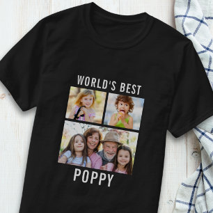 T-shirt Meilleur Coquelicot du Monde 3 Texte de Collage de