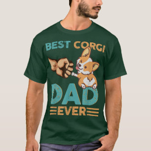 T-shirt Meilleur Corgi Papa Jamais Rétro Vintage