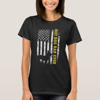 T-shirt Meilleur Corgi papa jamais Usa Drapeau Fête des pè