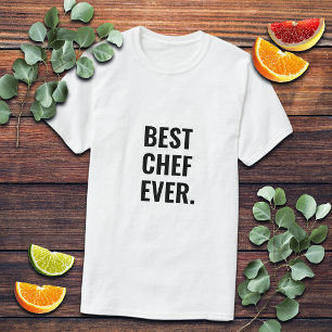 T-shirt Meilleur Cuisinier De Tous les Temps Lettres Gras