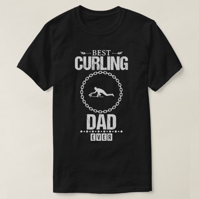 T-shirt Meilleur Curling Papa Drôle Design Pour Cadeau 1 (Design devant)