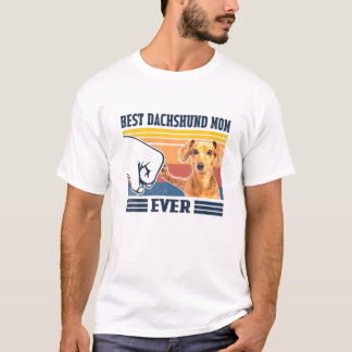 T-shirt Meilleur Dachshund Maman toujours cadeau Fête Vint