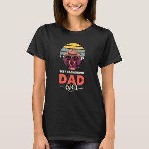 T-shirt Meilleur Dachshund Papa Jamais Wiener Chien Paw Ai