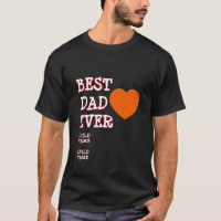 MEILLEUR DAD JAMAIS Coeur rouge noir personnalisé