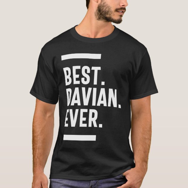 T-shirt Meilleur Davian Ever Funny Dons Nom (Devant)