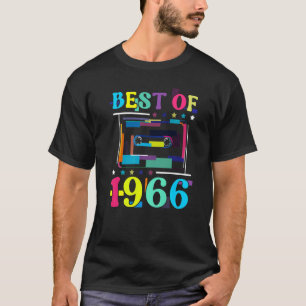 T-shirt Meilleur De 1966 Anniversaire Rétro Année De Naiss