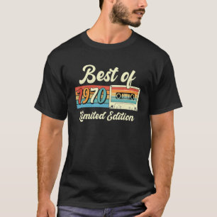 T-shirt Meilleur De 1970 Bande De Cassette 52E Décoration 