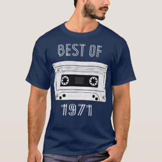 T-shirt Meilleur De 1971 50e Anniversaire Cadeaux Cassette