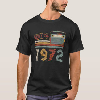 T-shirt Meilleur De 1972 50 Cadeaux Anniversaires Vintage 