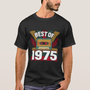 T-shirt Meilleur De 1975 Bande De Cassette Vintage Rétro C