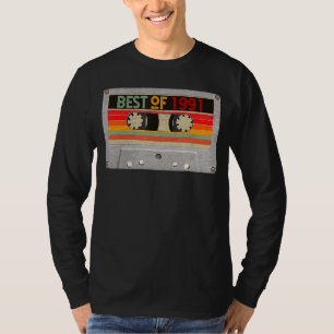 T-shirt Meilleur De 1991 Bande de cassette Mixtape 31e Ann