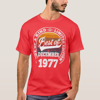 T-shirt Meilleur De Décembre 1977 45E Cadeau Anniversaire