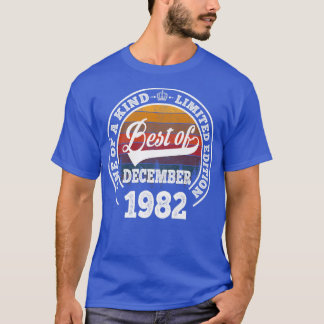T-shirt Meilleur de décembre 1982 Cadeau de 40e anniversai