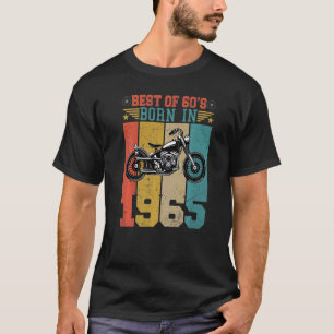 T-shirt Meilleur Des Années 60 Né En 1965 Moto Vintage B