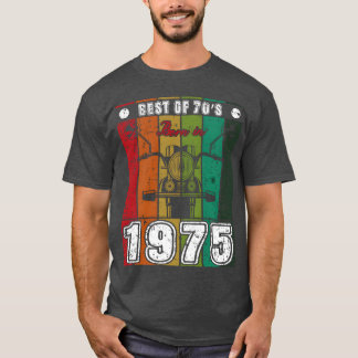 T-shirt Meilleur des années 70 Né en 1975 Famille de moto 