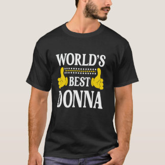 T-shirt Meilleur Donna du monde Nom personnel Prénom Amusa