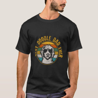 T-shirt Meilleur Doodle Papa Jamais - Chien Vintage Doodle