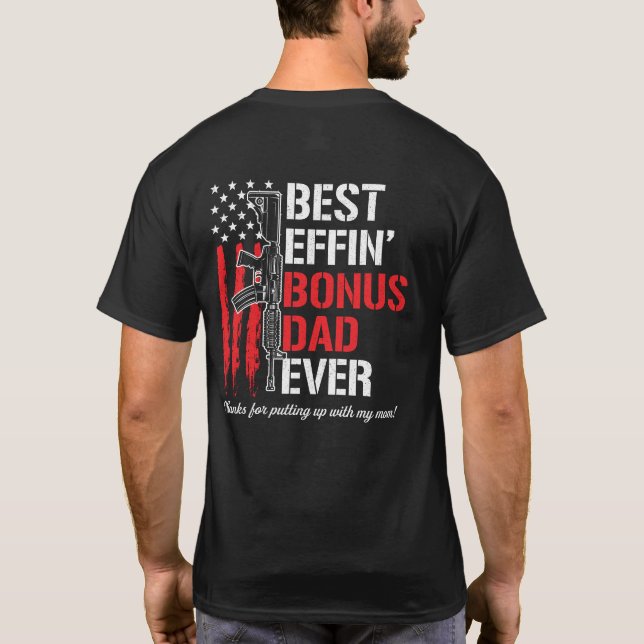 T-shirt Meilleur Effin' Bonus Papa Jamais - Merci D'Avoir  (Dos)