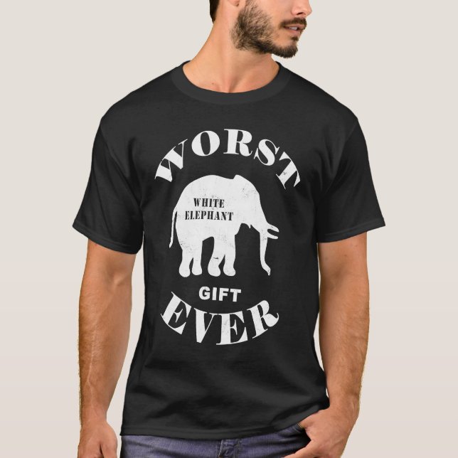 T-shirt Meilleur Eléphant Blanc Littéral Jamais Mignonne P (Devant)